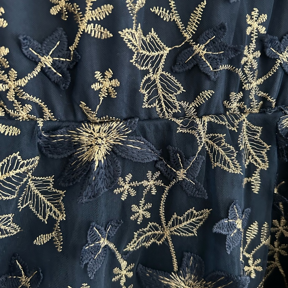 Baltic Born Navy and Gold Floral Maxi Dress - Picture 14 of 16
